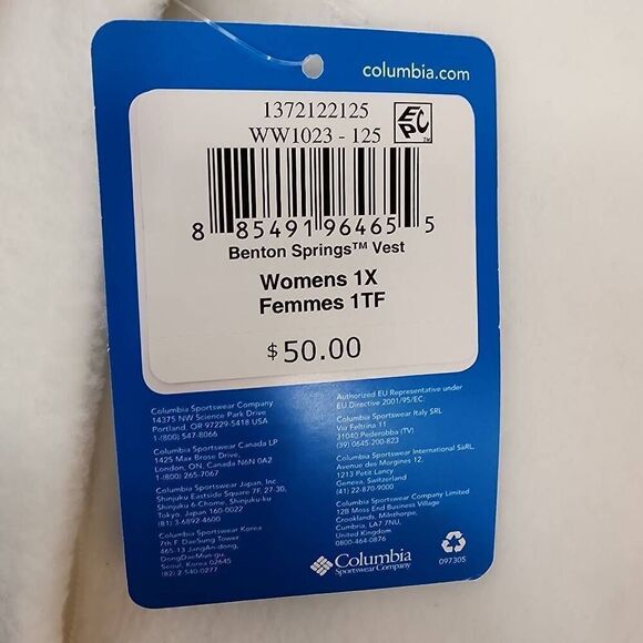 Columbia Size 1X Women's Benton Springs™ Fleece Vest - Picture 5 of 7